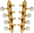 Grover 409FVG Mandolin Machine Heads Vintage 4+4, for 'F'-Style Mandolins (gold) Mandolin Tuning Mechanics