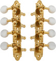 Grover 409G Mandolin Machine Heads Standard 4+4, for 'A'-Style Mandolins (gold) Mandolin Tuning Mechanics