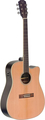 J.N Guitars EZR-DCFI (natural and black transparent) Chitarre Acustiche Cutaway con Pickup