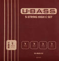 Kala U-Bass Roundwound String Set / High C E-Bass-Saitensätze 5-Saiter