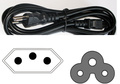 Mains Power Cord Switzerland (C5 plug / 1,8m / black) Netzkabel 3-Pol Typ 26 zu Typ 112 (CEE III)