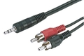 Monacor ACA1735 (2m) Cables en Y - RCA a Jack de 3.5mm