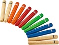 Nino Multi-Colored Clave Pack (6 pairs) Claves