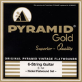Pyramid Gold Medium/Heavy / Pure Nickel Flat Wound (.012-.052) .012 Electric Guitar String Sets