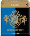 Rico Grand Concert Select Bb Clarinet 2.5 Traditional (strength 2.5, 10 pack)