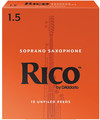 Rico Orange Soprano Saxophone #1.5 / Unfiled (strength 1.5, 10 pack)