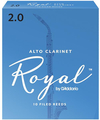 Rico Royal RDB1020 / for Alto Clarinet (10 filed reeds / 2) Anches 2 pour clarinette mi bémol