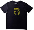 Rock Off Nirvana Unisex T-Shirt Yellow Smiley Flower Sniffin (size L) Magliette Taglia L