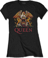Rock Off Queen Ladies T-Shirt Classic Crest Black (size S) T-Shirt S