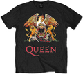 Rock Off Queen Unisex T-Shirt Classic Crest Black (size L) T-Shirt L
