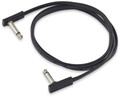 RockBoard Flat Patch Cable (black, 1m) Cabos para instrumentos em ângulo duplo 1-3m