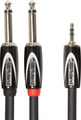 Roland RCC-5-3528V2 (3.5mm TRS-Dual 1/4' - 1.5m) Câbles Y Jack, Mini Jack & XLR