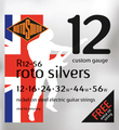 Roto Sound R12-56 / Roto Silvers (custom gauge) .012 Electric Guitar String Sets