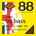 Roto Sound Tru Bass RS88EL Black Nylon (65-115 - extra long scale) Jogo de 4-Cordas para Baixo Acústico