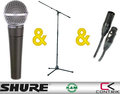 Shure SM58 + Contrik Cable 6m + K&M 210/20 Set (black stand) Sets de microphones