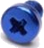 Squareplug M3x4 Blue (10 screws)