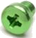 Squareplug M3x4 Green (10 screws)
