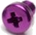 Squareplug M3x4 Purple (1 screw)