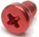 Squareplug M3x4 Red (10 screws)