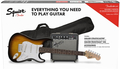 Squier Stratocaster Pack, Gig Bag, 10G - 230V EU (brown sunburst) Electric Guitar Beginner Packs