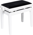 Stagg PBH 390 WHMSVBK Hydraulic Piano Bench (matt white / black velvet) Bancs de Piano Blanc