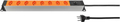 Steffen ALU MODULAR 19' 1HE 8xT13 Socket Strip (orange, 3m)