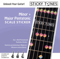 Sticky Tunes Guitar Sticker Set: Major / Minor Pentatonic (major/ minor pentatonic) Sistemas de aprendizagem para guitarra