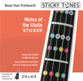 Sticky Tunes Violin Practice Stickers / Notes of the Fingerboard (4/4, 3/4) (set) Acessórios e gráficos de ensino