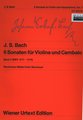 Urtext Edition 6 Spnaten für Violine und Cembalo J.S.Bach