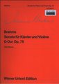 Urtext Edition Sonate für Klavier und Violine G-Dur Op.78 Brahms Johannes