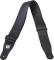 Warwick Synthetic Leather Bass Strap (black, silver embossing)