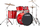 Yamaha Rydeen Fusion Drumset with Cymbals (hot red)